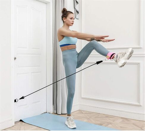 Ankle Straps with Door Anchor - Improve Ankle & Leg Strength, Home Fitness Equipment Ankle Resistance Bands, Door Flexibility Trainer, Adjustable Ankle Cuffs Exercise Bands for Women & Men in Saudi Arabia