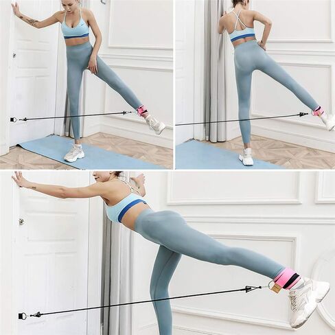 Ankle Straps with Door Anchor - Improve Ankle & Leg Strength, Home Fitness Equipment Ankle Resistance Bands, Door Flexibility Trainer, Adjustable Ankle Cuffs Exercise Bands for Women & Men in Saudi Arabia
