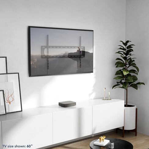 Mount-It! Heavy Duty XXL Fixed TV Mount for Extra Large TVs, Ultra Low Profile Curved TV Wall Mount, max VESA 900x600, Holds 264lb, Flush TV Mount for 60", 65", 70", 75", 80", 85", 90", 100",120" in Saudi Arabia