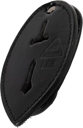 Ryno Gear's Private Security Officer Universal Oval Badge + Holder: Standard Leather Shield Case with, Hook Fastener, 2-5/8" x 3-5 (Oval Badge, Brass Badge) in Saudi Arabia