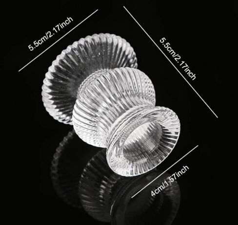 Clear Glass Candlestick Holders Taper Candle Holders Glass Taper Candle Holder for Table Centerpieces (2) in Saudi Arabia