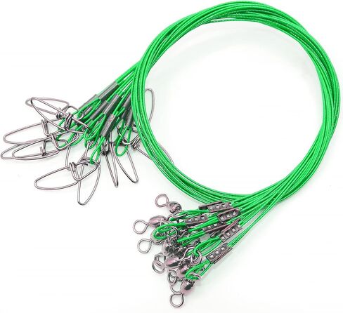 YOTO Steel Fishing Leaders Wire丨125LB Heavy Duty Saltwater Fish Leader丨High Strength Leader with Swivel and Snap in Saudi Arabia