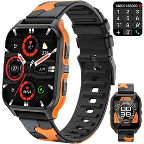 Smart Watch for Men Tracker,1.83" Outdoor Sports Smartwatch with Answer/Make Call,Fitness Watch,B-lood Oxygen,Heart Rat and S-leep Monitor Compatible with iPhone and Android Phones in Saudi Arabia