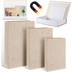 3 Pcs Magnetic Faux Books for Decoration Linen Storage Book Boxes Modern Room Decor Coffee Table Book for Decor Hollow Fake Book Box Bookshelf Cafe Hotel Display Decor