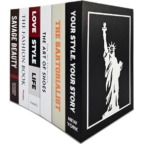 Skywin Fake Book Box For Cable Hider - 8.11" L Fake Book Storage Cord Hider Management - Faux Book Box to Hide Cords,TV Cord Hider, Router Box Hider, Cable Cord Hider - Fake Book Decor Hidden Storage