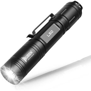 WUBEN L50 Rechargeable Flashlights, USB Tactical flashlights 1200 high lumens, Super Bright IP68 Waterproof LED flashlights, EDC Pocket Flashlights 5 Modes for Emergency, Rescue, Inspection, Hunting