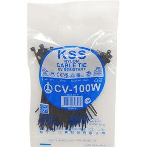 Kss Zip Ties Outdoor 200 Pack Uv Resistant Velcro Cable Ties 4 Inch Black Small Tie Wraps Weatherproof & enduring Zipties Multi-Purpose Heavy Duty Zip Ties For Industrial And Privacy Fence