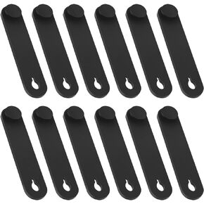 SING F LTD 12PCS Cable Ties Rubber Cable Organiser Holder Wire Management Strap for Motorcycle Car Mechanical Product Household Charger Wire 57x12mm Black