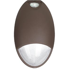 LED Emergency Wall Pack with Battery Backup and Photocell, Commercial Grade LED Outdoor Emergency Light, 12W 100-277VAC IP65 Wet Location, Dark Bronze Wall Light (1-Pack)