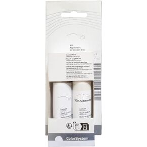 طلاء السيارة الأصلي Alpine White Touch Up كود 300 لسيارات BMW | 51910301918 - 2x12 مل