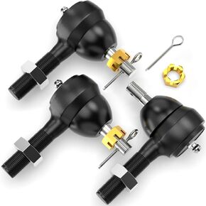 Golf Cart Ball Joint, Set of (3) Tie Rod End with grease for Club Car DS Gas & Electric 1976-2008, Club Car DS Ball Joint , Left-Hand Ball Joints*2,OEM# 7540, Right-Hand Ball Joints*1,OEM# 7539