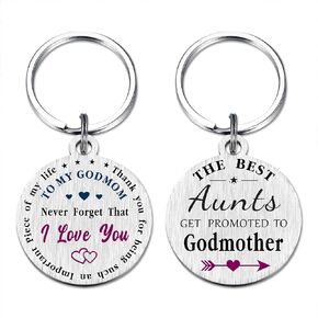 Mother's Day Gifts for Godmom- God Mom God Mother Birthday Proposal Christmas Xmas Keychain