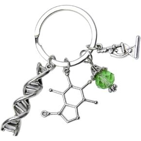 Science Microscope Gifts for Women Men PHD Keychains for Mom Dad Chemistry Keychain for Biology Teacher Tutor Mentor Biochemistry Forensic Science Gifts for Scienctist Chemist Biologist