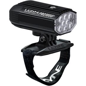 Lezyne Helmet Micro Drive Pro 1000+ Bicycle Front Light, White LED, 1000 Lumens, Black Aluminum Housing, Road, Mountain, Gravel Bike, USB-C Rechargeable