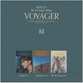 KIHYUN - VOYAGER (1st Single Album) CD + Extra Photocards Set (Somewhere ver.)