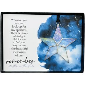 Admiration Gift/Thank You Gift - Handmade Iridescent Stained Glass Star with Admiration Message - Gift for Mentor/Sponsor/Teacher/Co-worker (ADMIRATION)