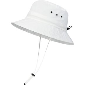 قبعة دلو من القطن المغسول للرجال من VOBOOM، قبعة Boonie قابلة للتعبئة للحماية من الشمس (أبيض) in Kuwait