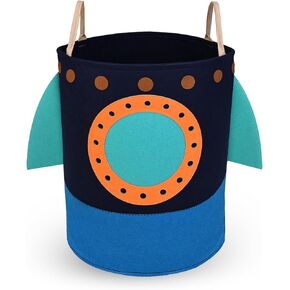 Laundry Hamper Large Rocket kids laundry basket with Carry Handle. Ideal for Toy Storage, Kids Laundry Hamper, Boys Hamper, Baby Laundry basket,Girls hampers for bedroom,Decor
