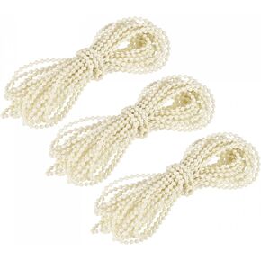 uxcell Blinds Beaded Chain Cord, 2.62 Yards 3Pcs Roman Vertical Roller Shades for Window Curtain Blind Replacement Parts, Beige