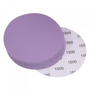 uxcell 15Pcs 5-Inch Purple Sanding Discs 3000 Grits Hook and Loop Professional Aluminum Oxide Sand Paper Wet Dry Polish for Wood Metal Paint Finishing