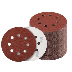 120PCS Sanding Discs Hook and Loop 5-Inch No-Hole 60/80 /100/120 /180/240/ 320/400/600 Fine Grits Sandpaper Assortment for Random Orbital Sander