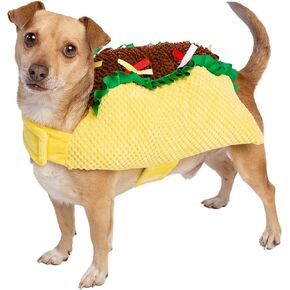 زي الحيوانات الأليفة Krewe Taco للكلاب والقطط مقاس متوسط ​​- أزياء مضحكة لطعام الحيوانات الأليفة - مثالية للهالوين، وأعياد الميلاد، وعطلات الكريسماس، والحفلات، والتقاط الصور، وهدايا لمحبي الكلاب والقطط