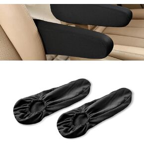 2 Pack Car Front Seat Armrest Covers, Car Stretch Dust-Proof Covers, Comfortable Armrest Protector Cover, Anti-Scratch Armrest Cover Replacement, Universal for Most Cars, Trucks, SUVs (Beige)