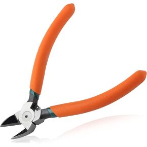Diagonal Pliers for Flush Cut Plastics, 90 Angled Wire Cutters for Crafting, Wire Side Cutters Clippers, Flush Cutter Wire Snips Flush Cut Plier for Jewelry Making, Electronic, Model, Floral