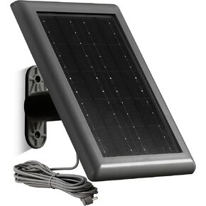 Solar Panel Charger (2nd Generation) for Ring Camera Stick Up Cam Pro, Spotlight Cam Plus, Spotlight Cam Pro,Stick Up Battery, Ring Spotlight Cam Battery,Waterproof, 5W Fast Charging (1-Pack Black)