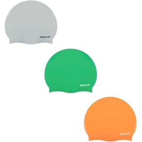 Sporti Kids' Silicone Swim Cap Set of 3