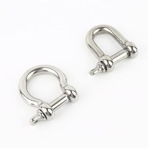 Unifizz M14 D Shackle Heavy-Duty,D Shackle,Durable D-Type Load-Bearing Hook Ring for Quick Connection of Chains and Wire Ropes,Heavy Structure,Transportation Shackle Lock