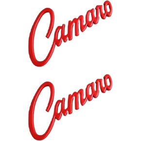 2Pcs Camaro Emblems 3D Metal Car Badge Sticker Letter Nameplate Replacement for Camaro SS ZL1 Z28-(Black)