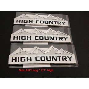 3X Genuine Black High Country Emblem Badges Door Tailgate 3D Nameplate for Silverado 1500 2500Hd Sierra 3500Hd OEM