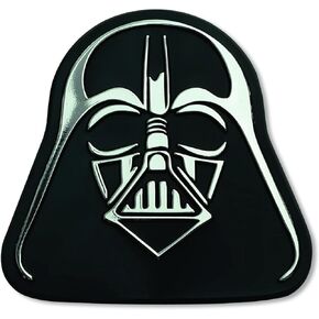 Vader Helmet Plastic Auto Emblem - [Silver][3'' x 3.125'']
