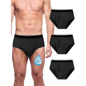 ملابس داخلية رجالية لسلس البول، ملابس داخلية مقاومة للتسرب قابلة للغسل للرجال، 50 مل، 3 عبوات (XX-Large، رمادي داكن/أخضر/أزرق) in Kuwait