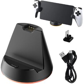 Charging Station Controller Charger for PS5 Fast Charging Dock Portable Charging Stand with Type C Charging Port for Playstation Portal