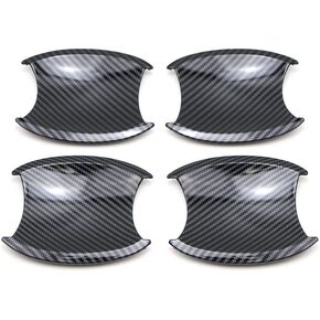 8Pcs 4 Door Handle Cover Compatible with Honda CR-V CRV 2007 2008 2009 2010 2011 Exterior ABS Molding Protector Trim (Carbon Fiber Pattern)