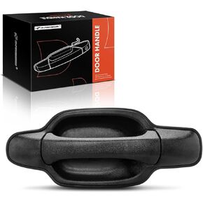 A-Premium Rear Driver Side Exterior Door Handle Without Keyhole Compatible with Chevrolet Colorado & GMC Canyon, 2004 2005 2006 2007, Crew Cab Pickup, Textured Black, Replace# 25802004