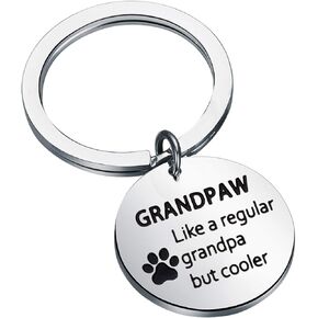 Grandpaw Key Ring Grand Paw Regular Grandpa Dog Lover Gifts from Grandchild