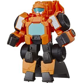 Transformers Playskool Heroes Rescue Bots Academy Wedge The Construction-Bot Converting Toy Robot, 6-Inch Collectible Action Figure for Kids Ages 3 and Up