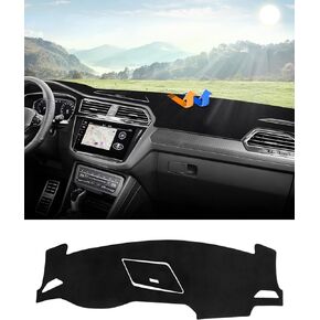 Autorder Dashboard Cover Mat fit for 2017-2024 Volkswagen VW Tiguan Accessories Dash Cover Flannel Dash Mat Sunshade Glare UV Rays Protector