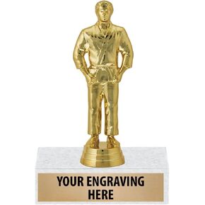 6" Gold Male Karate Trophies - Personalized Karate Trophy Awards Prime