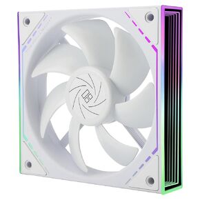 Thermalright TL-M12W 120mm ARGB CPU Fan, with 1500RPM Speed, White Computer Case Fan, Quiet 4pin PWM PC Fan, for S-FDB Bearing CPU Cooler Fan,with Side Mirror ARGB Lighting Effect