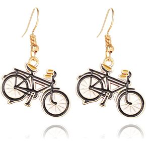 coadipress Vintage Bicycle Earrings for Women Girls Personalized Gold Plated Antique Bike Dangle Drop Vehicle Earrings Minimalist Earrings Jewelry Gifts