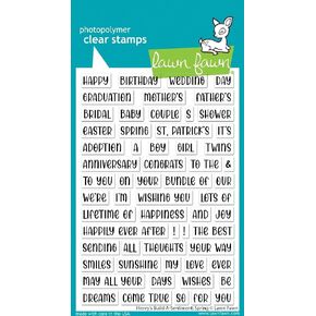 Lawn Fawn LF3361 Henry’S Build-A-Sentiment: Spring 4X6 Clear Stamp Set