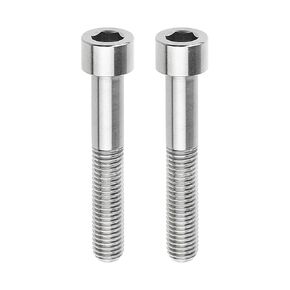 Titanium M7 x 40 43mm 1.0mm Pitch Allen Hex Socket Head Bolt Screw Pack of 2(Titanium, M7x40mm)