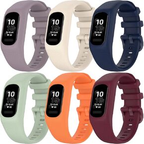 FitTurn Compatible with Garmin Vivosmart 5 Fitness Tracker One-piece Strap Two Size -Small Large Unisex Replacement Silicone Colorful Rubber Adjustable Sport Bands Accessories for Vivosmart 5