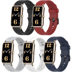 E ECSEM Bands Compatible for Amzhero D26 Replacement Wristbands, Colourful Silicone Bracelet Quick Release Strap Arm Bands for Amzhero D26 Smart Watch, Soft and Durable
