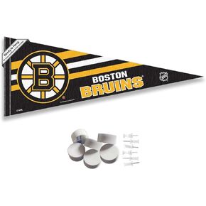Boston Bruins Pennant Flag and Wall Tack Pads Mounts