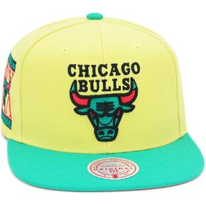 Mitchell & Ness Chicago Bulls NBA Ice Tea Lemonade Snapback Hat Cap Yellow